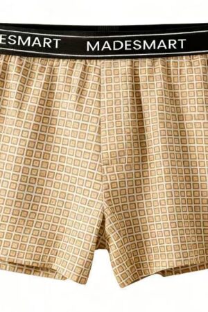 Brown check_box pants