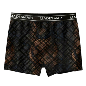 Brown and blue abstract spiral pattern.