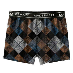 Brown-black and blue check