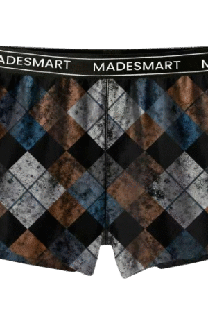 Brown-black and blue check